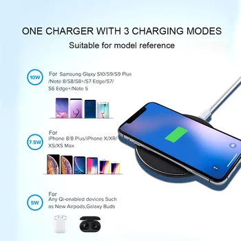 Olaf 10W Rýchlo, Bezdrôtová Nabíjačka Pre Samsung Galaxy s rezacím zariadením S10 S9/S9+ S8 Poznámka 9 USB Qi Plnenie Pad pre iPhone 11 Pro XS Max XR X 8 Plus