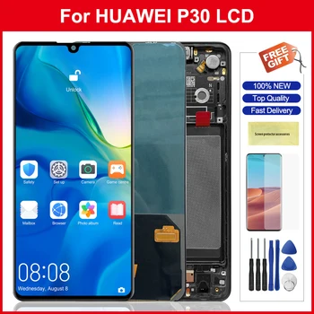 OLED P30 LCD Displej Pre Huawei P30 LCD Displej Dotykový Displej S Rámom Panel Digitalizátorom. Montáž Náhrada Za HuaweiP30 Lcd