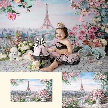 Olejomaľba kvetinové pozadie fotografie kvet portrét strieľať pozadie pre photo booth studio novorodenca 1. narodeniny prop