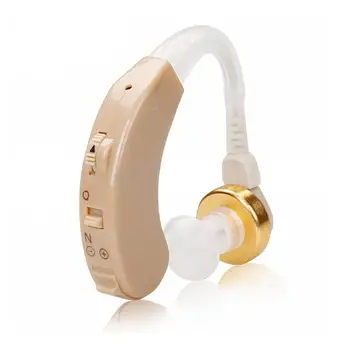 OLIECO Malé Batérie BTE Tón Nastaviteľný Zvukový Zosilňovač Mini Za Ucho Načúvacie prístroje pre Sluchovo postihnutých Pomoci Zariadení pre Seniorov Kvapka Loď