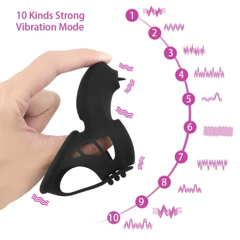 OLO 10 Rýchlosti Jazyk Lízať Klitorisu Stimulácia Penisu, Krúžky, Vibrátory Oneskorenie Ejakulácie Vibračný Penis Krúžok