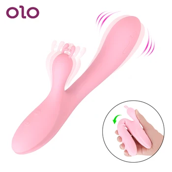 OLO 10 Rýchlosti Rabbit Vibrátor, Dildo 2 Motory Roztomilý Jeleň Vaginálne Mačička Masér G-bod Stimulátor Klitorisu Sexuálne Hračky pre Ženy