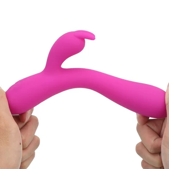 OLO 16 Rýchlostí Klitorisu Pošvy Stimulácia G Mieste Bradavky Masér Dual Motory Dildo Kúrenie Rabbit Vibrátor Sexuálne Hračky pre Ženy