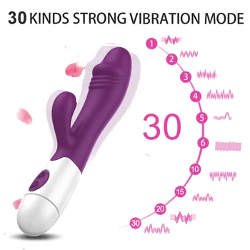 OLO USB Nabíjanie Duálne Vibrácie Králik Dildo Vibrátor G-Spot Masér Vaginálne Stimulátor Klitorisu Sexuálne Hračky pre Ženy