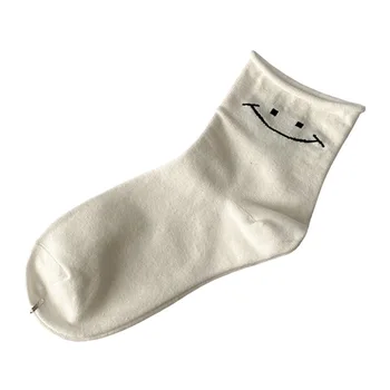 OMEA Usmievavá Tvár Curling Ponožky Ženy kórejský All-zápas Japonskej Roztomilé Biele Cartoon Úsmev Letné Ponožky Členok Zábavné Ponožka Veľkoobchod