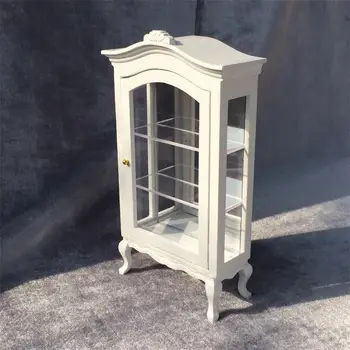 OMO 1:12 Miniatúrne doll house mini nábytok biela oblúk hornej skrinky 2018 model