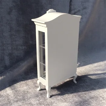 OMO 1:12 Miniatúrne doll house mini nábytok biela oblúk hornej skrinky 2018 model
