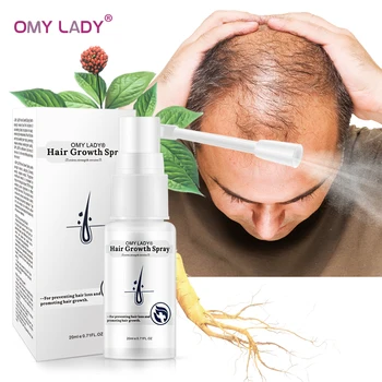 OMY LADY Proti vypadávaniu Vlasov Rast Vlasov Sprej +Zázvor Anti Hair Loss Shampoo +60ML Prirodzené Vlasy Esenciálny Olej+šampón kefa