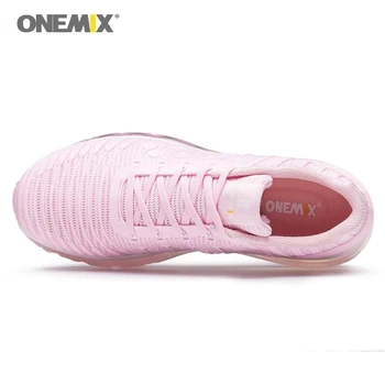 ONEMIX Beží Obuvi pre Ženy, Pekné Odpruženie Priedušná Ženy Ružová Trend Školiteľov Zapatillas Šport Outdoor Športové Topánky