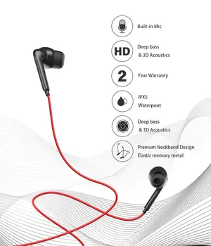 Oneodio A16 Neckband Bezdrôtové Slúchadlá Bluetooth 5.0 Športové Slúchadlá IPX5 Nepremokavé Bezdrôtové Slúchadlá S Mikrofónom Slúchadlá