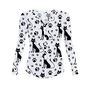 Onsie pyžamo ženy Dámy tvaru mačka panda tlače bežnej function klapka pyžamo jednodielne dámske Späť Predné Funkčné