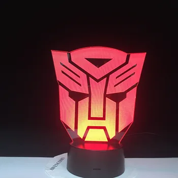 Optimus Prime Charakter Chlapec Darček Transformátory 3D LED Ilúziu, písací Stôl Tabuľka RGB Nočné Svetlo Farebné Čítanie Deti Chlapcov Darček k Narodeninám
