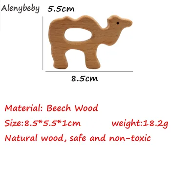 Organické Dieťa Teether Produkt Buk Drevené camel Teether DIY Dreva Osobné Nezávislá Eco-Friendly Baby Safe Počiatočných Žuť Na