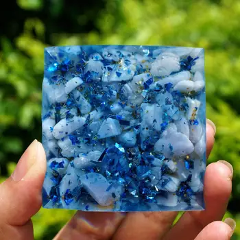Orgonite Pyramídy Lapis Lazuli Crystal Shpere S Modrým Chalcedony Medi Energie Reiki Liečenie Čakier Orgone Pyramídy Meditácia