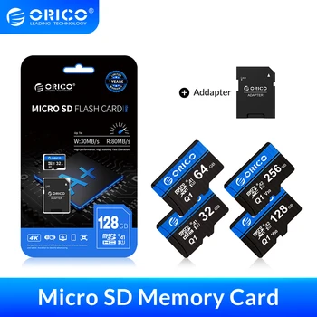 ORICO Micro SD Pamäťová Karta 256 GB 128 GB 64 GB 32 GB 80MB/S mini TF auto Micro sd karty Class10 karte flash Pamäť 32 GB TF Karty