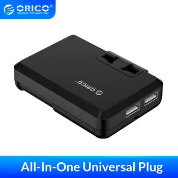 ORICO Všetko v Jednom Univerzálne Medzinárodné Zástrčky Adaptéra USB Napájanie Nabíjačky Converter, EU, UK, US AU Napájací Nabíjačku S 2 USB Port
