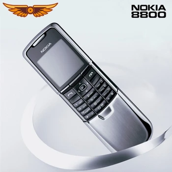 Originál Nokia 8800 Mobilný Telefón anglický / ruská klávesnica GSM FM Bluetooth Telefón Gold Silver Black Jeden rok záruka