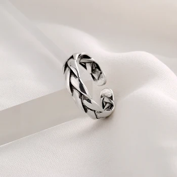 Originálne 925 Sterling Silver Line Vinutia Tvar Otvoriť Prstene Pre Ženy, Kreatívny Dizajn Lady Jemné Šperky, Darčeky YMR003