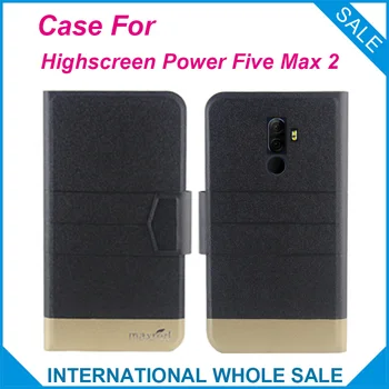 Originálne! Highscreen Moc Päť Max 2 V Prípade, 5 Farieb, Módne Luxusné Ultra-tenké Flip Kožený Ochranný Kryt Telefónu Prípade