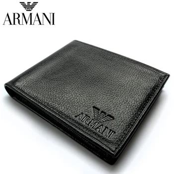 Originálne kožené peňaženky luxusný vysoko kvalitný peniaze držiteľa karty fotografia držiteľa vrecku, kabelke pre Armani