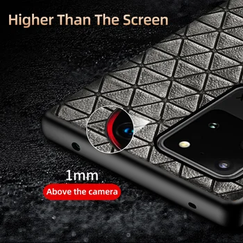 Originálne Kožené Trojuholník Zrna Telefón puzdro pre Samsung Galaxy S20 Ultra S21 S20 FE S8 S9 S10 Plus Poznámka: 20 10 9 A50 A71 A51 2020