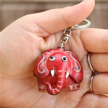 Originálne kožené vrece prívesok príslušenstvo baby slona prívesok na ručné ručné mini roztomilý kreslený slon prívesok príslušenstvo