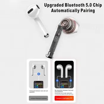 Originálne Lenovo LP2 TWS Bezdrôtové Slúchadlá Bluetooth 5.0 Touch Ovládania Dual Stereo Bass Slúchadlá s Micphone Športové Slúchadlá