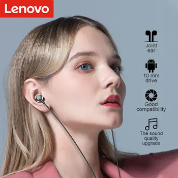 Originálne Lenovo QF730 Káblové Slúchadlá 3.5 mm Audio Zníženie Hluku Hifi Stereo In-ear Slúchadlá s Mikrofónom pre Telefón, Hry, Hudba