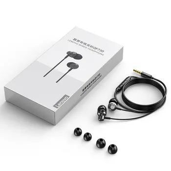 Originálne Lenovo QF730 Káblové Slúchadlá 3.5 mm Audio Zníženie Hluku Hifi Stereo In-ear Slúchadlá s Mikrofónom pre Telefón, Hry, Hudba