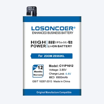 Originálne LOSONCOER 6900mAh C11P1612 Batéria Pre ASUS Zenfone 4 Max Pro Plus ZC554KL X00ID Zenfone 3 Zoom Z01HDA ZE553KL