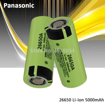 Originálne Panasonic 26650A 3,7 V 5000mAh Vysokou Kapacitou 26650 Li-ion Nabíjacie Batérie