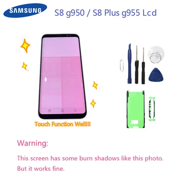 Originálne Pre Samsung S8 S8 Plus G950 G950f G955 G955U Lcd Displej Dotykový Displej s rámom Digitalizátorom. Montáž testované Práca