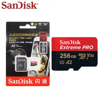 Originálne SanDisk Micro SD Karty SDXC 128 gb Extreme Pro TF Kartu Class 10 U3 A2 UHS-I V30 Microsd Pamäťovú Kartu