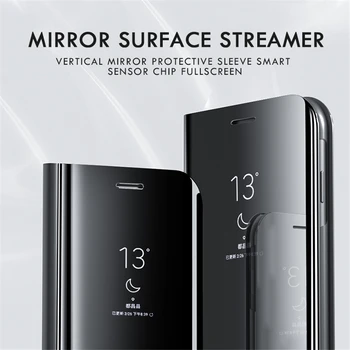 Originálne Silikónové puzdro Pre iPhone SE 2020 Jasné, Smart Mirror Kože Flip Stojan Knižné iPhone 11 Pro XR XS Max 6 6 7 8 Plus