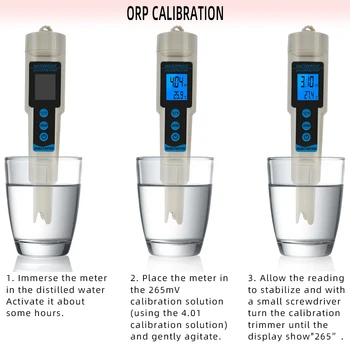 ORP Merač 3 v 1 pH ORP TEMP Tester pH Meter s Podsvietením Multi-parameter Digitálne Tri-Meter Vody Monitorovanie Kvality 40% off