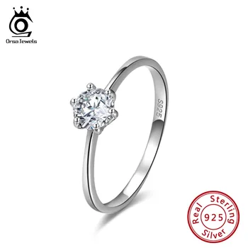 ORSA ŠPERKY 925 Sterling Silver Ring AAAA Kubický Zirkón 2020 Navrhnúť Manželstva Zapojenie Snubné Prstene, Šperky pre Ženy SR116