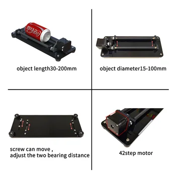 Os Y Otočiť Rytie Modul, pre Stĺpec Valec Engravin DIY upgrade Rytie Modul kit pre cnc laser cutter.