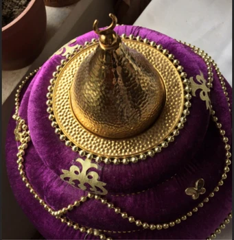 Osmanská Luxusné Obriezka Henna Noc Zásobník Klenutý Velvet Posedenie