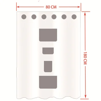 Osobné Kúpeľňa Skladovanie Sprchový Záves Vodotesné Priehľadné Sprchový Záves 80X180CM 4 Vrecku PVC Sprchový Záves