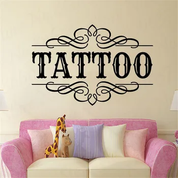 Osobné meno Vinyl Odtlačkový Tattoo Salón Logo Prihlásenie Logo, Plagát Studio Shop Okno Dekor Wall Art Nálepky WL1076