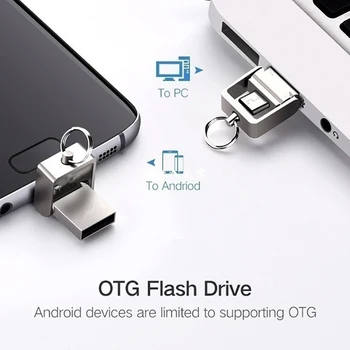 OTG 3IN1 Usb Flash Disky 128GB Pen Drive 64 gb kl ' úč 32 GB usb Kľúč Stick16GB pamäte, Usb Flash Disk Pre mikro-Typ-C telefón