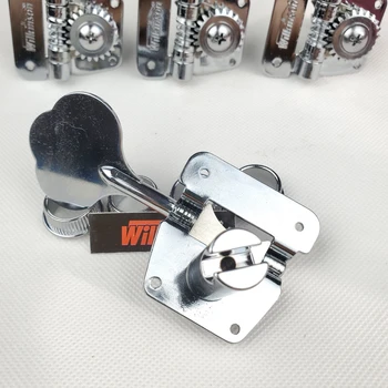 Otvorený Rám Elektrické Basy Stroj Hlavy Prijímačov Wilkinson Ladenie Peg Chrome Silver pre basy WJBL-200 z kórei