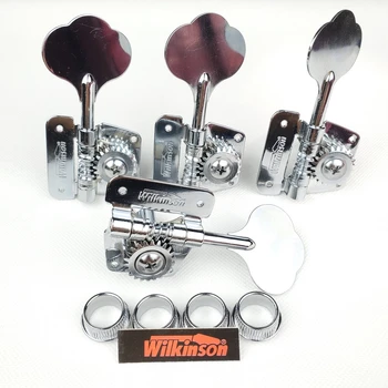 Otvorený Rám Elektrické Basy Stroj Hlavy Prijímačov Wilkinson Ladenie Peg Chrome Silver pre basy WJBL-200 z kórei