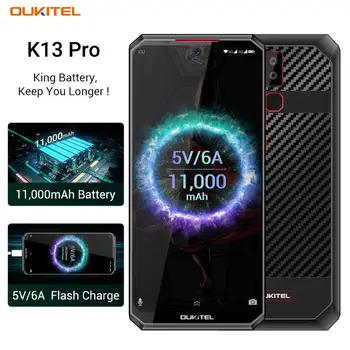 OUKITEL Smartphone K13 Pro Android 9.0 OTA NFC Odtlačkov prstov Mobilný Telefón Verzie 6.41
