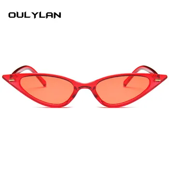 Oulylan Sexy Mačka Očí, Slnečné Okuliare Ženy Módne Značky, Dizajnér Trojuholník Slnečné Okuliare Žena Malé Cateye Retro Okuliare