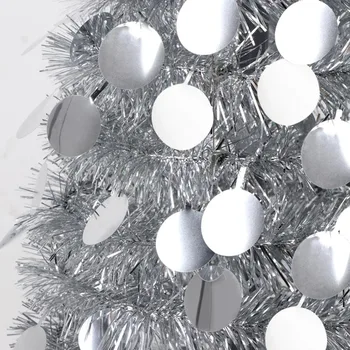 OurWarm 1,5 M Skladacie Umelý Vianočný Stromček Pozlátko Flitrami Pop-up Strom, Postaviť Nový Rok Prezentovať Vianočné Dekorácie