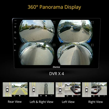 Ownice K5 2 Din Univerzálny Android 360 Panoramatické bezšvíkové 4-CH DVR AHD Fotoaparát autorádia DVD GPS Navigácie Vedúci Jednotky s DSP