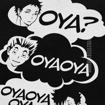 Oya Oya Haikyuu T Shirt Mužov Kuroo Anime Bokuto Manga Tričko Shoyo Volejbal Tričko Krátky Rukáv, Bavlna T-Shirt Harajuku