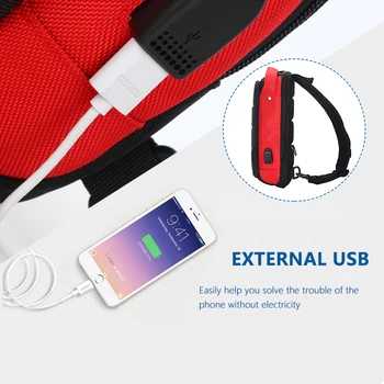 OZUKO Bežné Mužov Hrudníka Pack Nepremokavé Crossbody Tašky Male USB Nabíjanie Taška cez Rameno Veľkú Kapacitu, Oxford Messenger Taška 2021