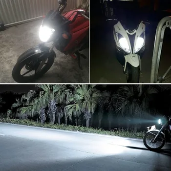 P15D COB LED Motocykel Svetlometu Vysoká Nízka Lúč Svetla 1000lm Super Jasné Biele Motorke Hlavu Žiarovka 16W Moto Accessorie 12V